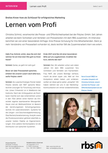 Titelseite des Interview-PDFs